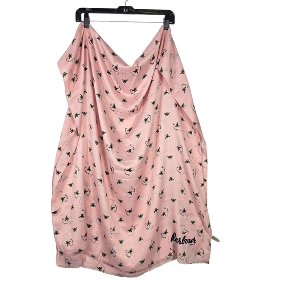 Barbour Bee happy print fringe  scarf - Picture 3 of 9